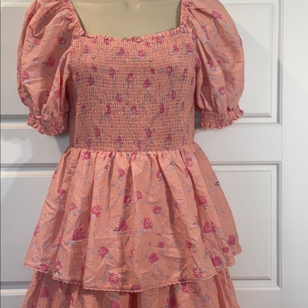 LoveShackFancy x Target Collab Ruched Bodice Maxi with tiered bottom XXS - Picture 2 of 5